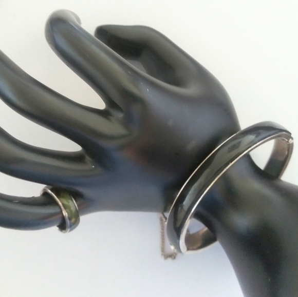 Vintage Onxy bracelet & Enamel Ring - Picture 1 of 8